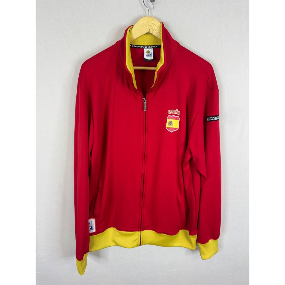 FIFA 2010 World Cup South Africa Spain Espana Track Jacket Red Yellow Mens XL